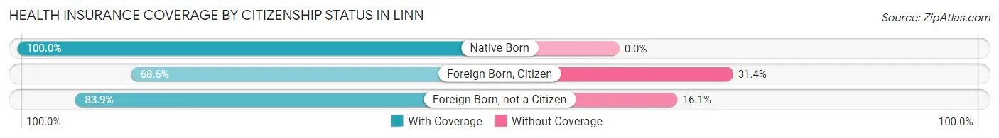 Health Insurance Coverage by Citizenship Status in Linn