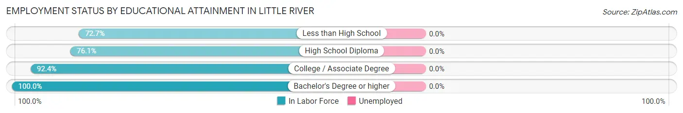 Employment Status by Educational Attainment in Little River