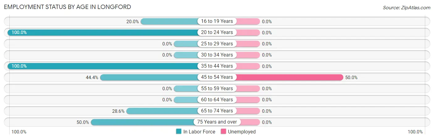 Employment Status by Age in Longford