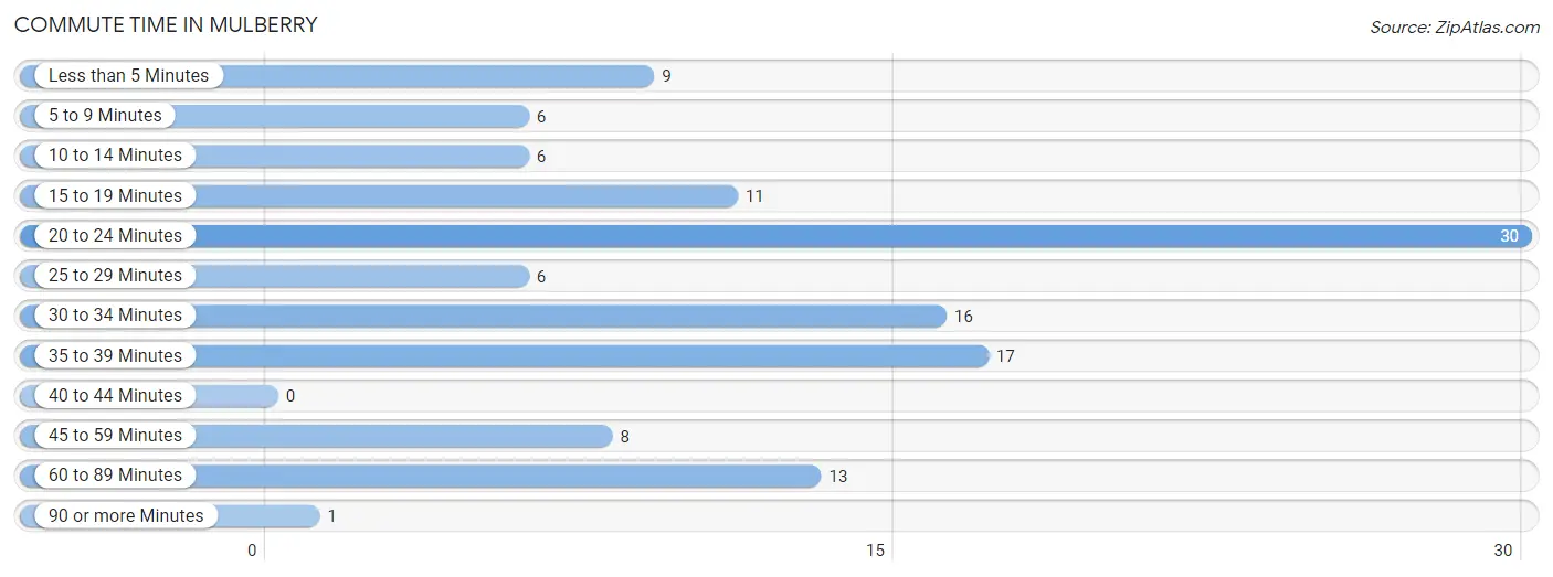 Commute Time in Mulberry