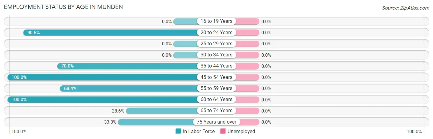 Employment Status by Age in Munden
