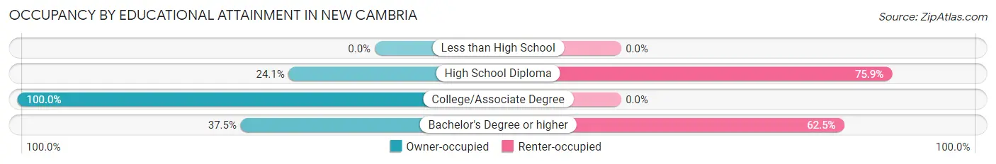 Occupancy by Educational Attainment in New Cambria
