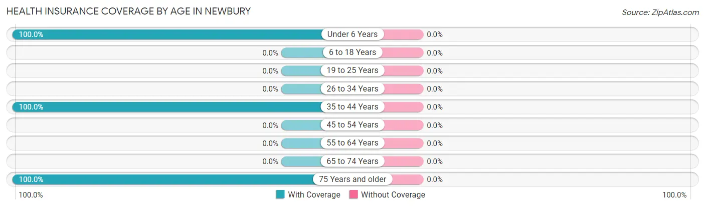 Health Insurance Coverage by Age in Newbury