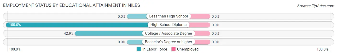 Employment Status by Educational Attainment in Niles