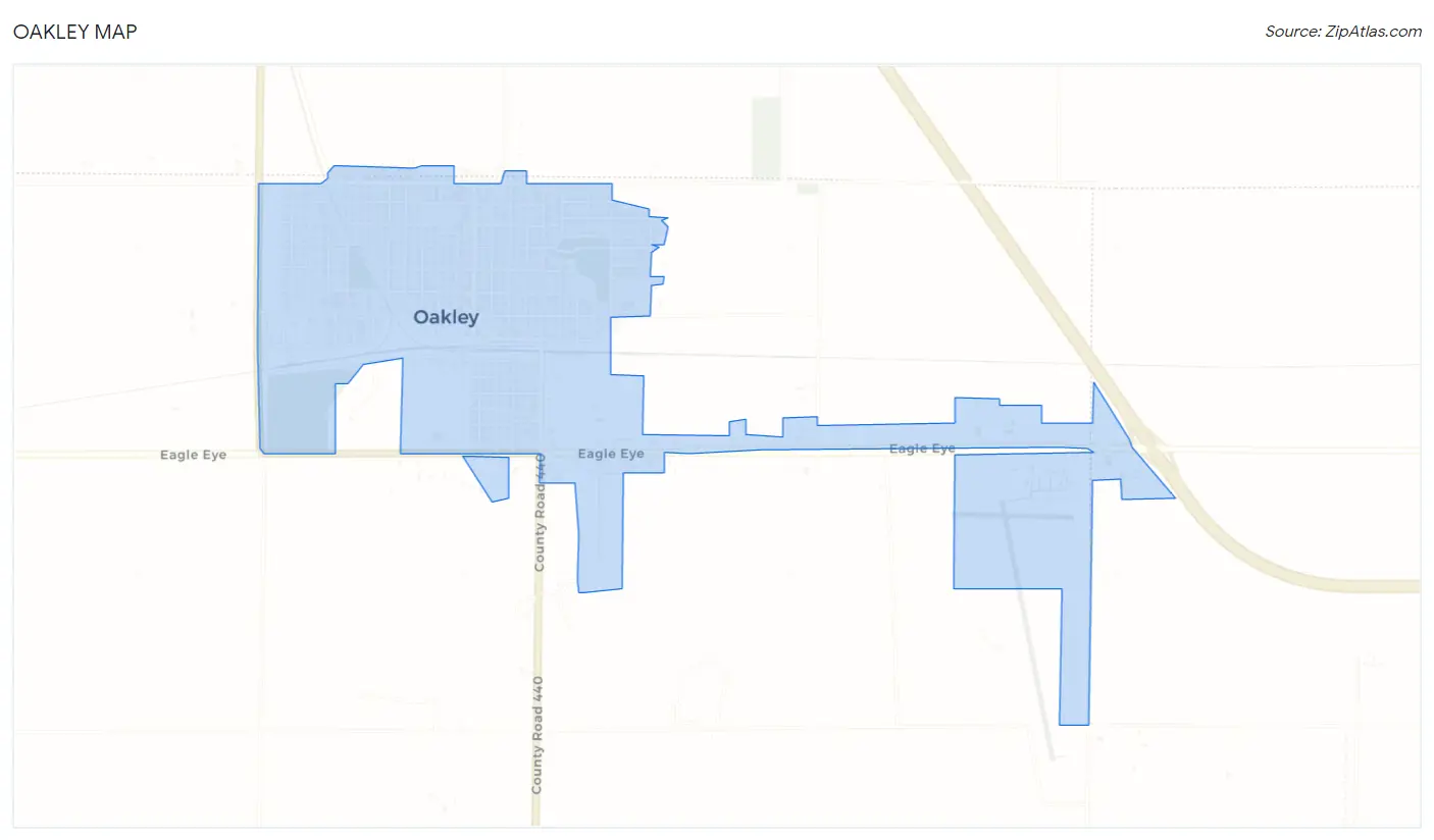 Oakley Map