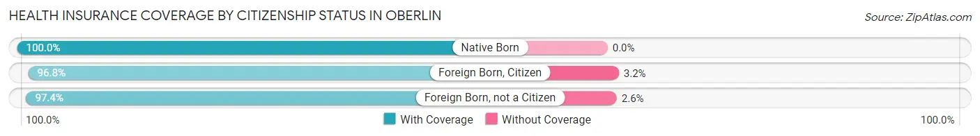 Health Insurance Coverage by Citizenship Status in Oberlin