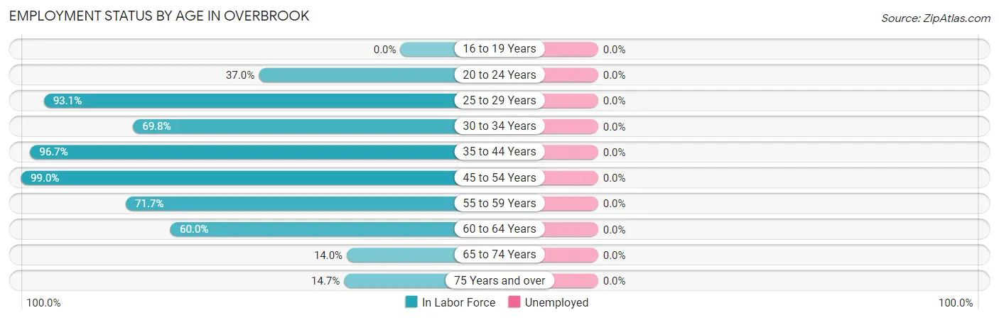 Employment Status by Age in Overbrook
