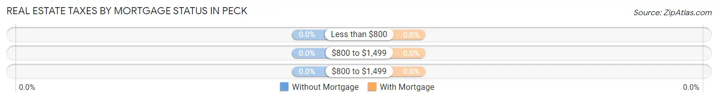 Real Estate Taxes by Mortgage Status in Peck