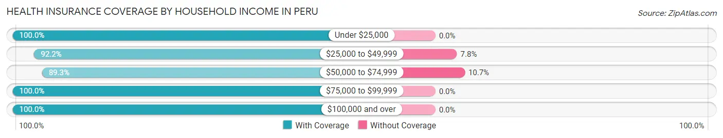 Health Insurance Coverage by Household Income in Peru