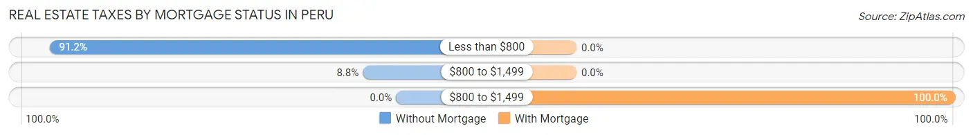 Real Estate Taxes by Mortgage Status in Peru