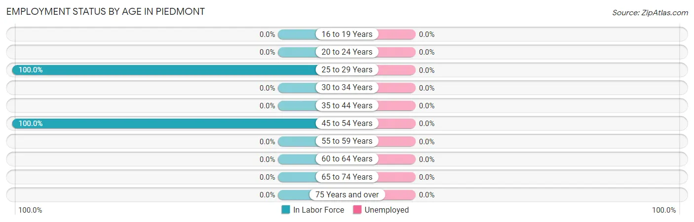 Employment Status by Age in Piedmont