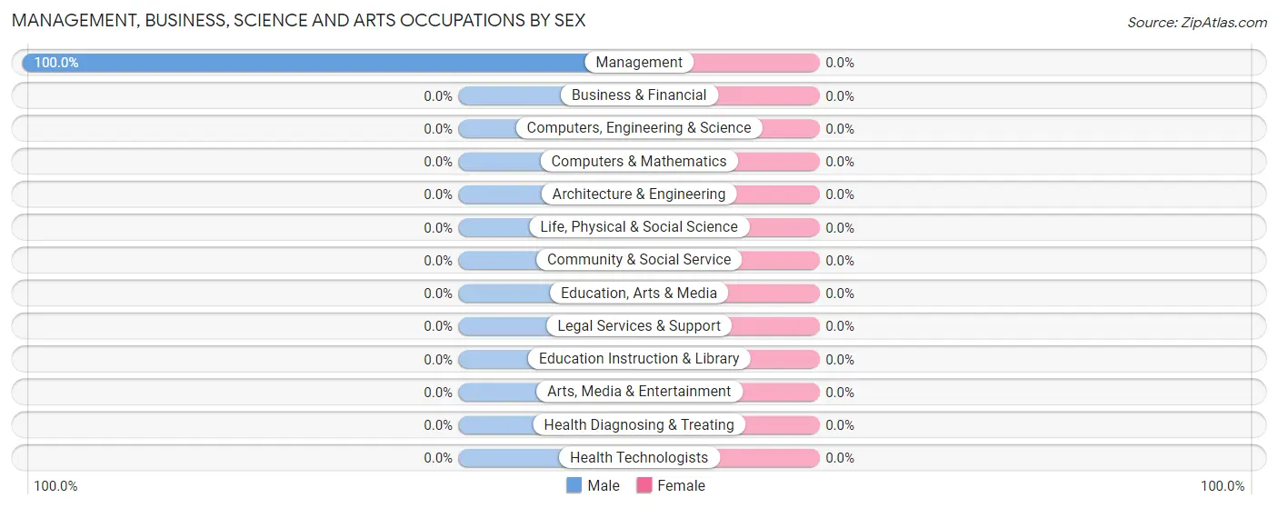 Management, Business, Science and Arts Occupations by Sex in Pilsen