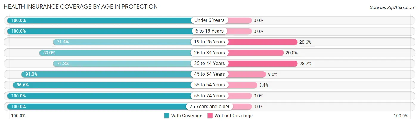 Health Insurance Coverage by Age in Protection