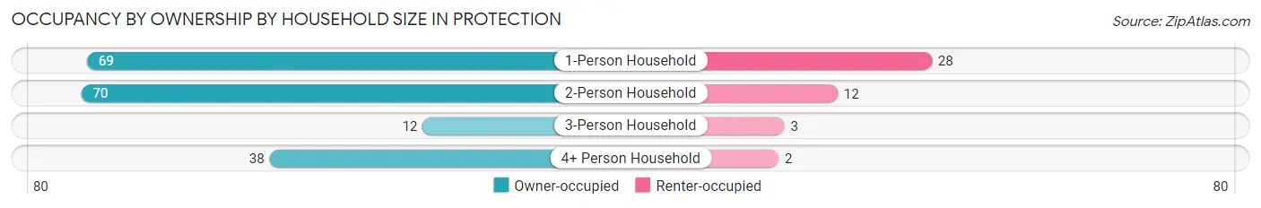Occupancy by Ownership by Household Size in Protection