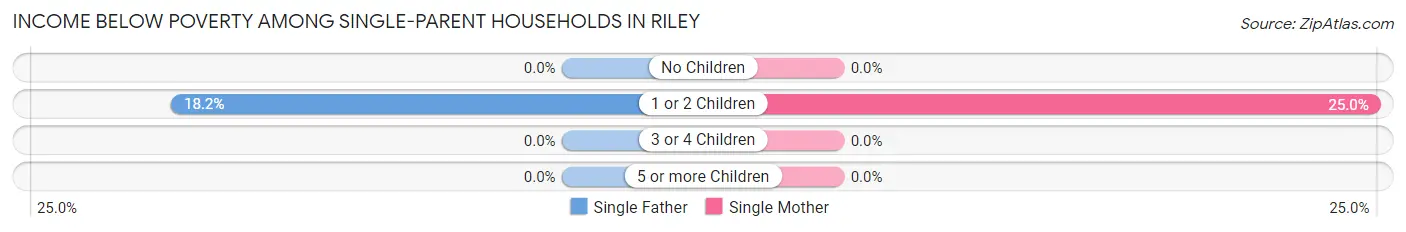 Income Below Poverty Among Single-Parent Households in Riley