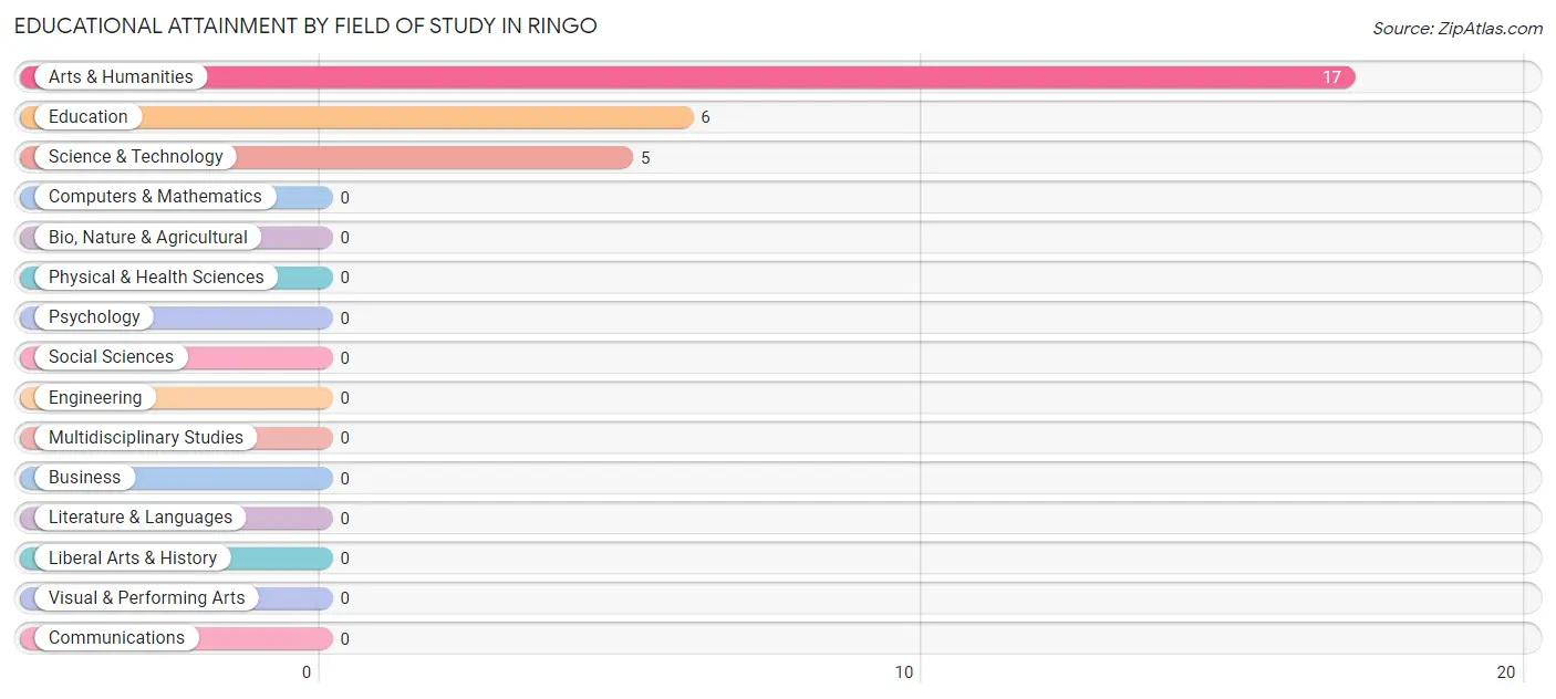 Educational Attainment by Field of Study in Ringo