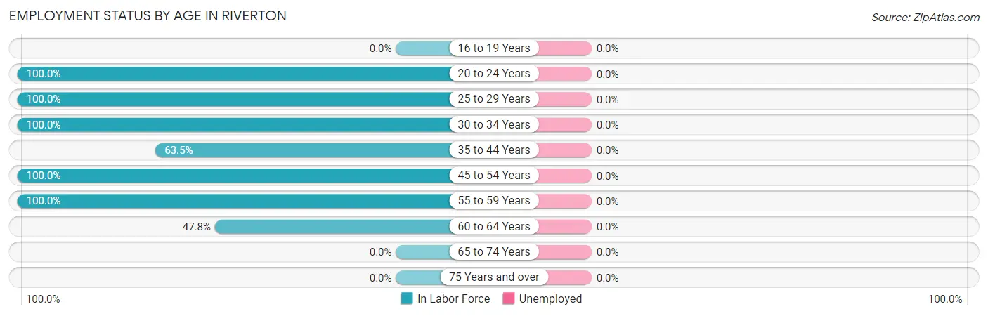 Employment Status by Age in Riverton