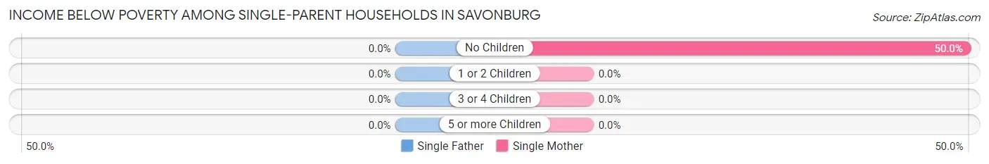 Income Below Poverty Among Single-Parent Households in Savonburg