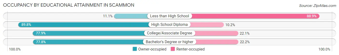 Occupancy by Educational Attainment in Scammon