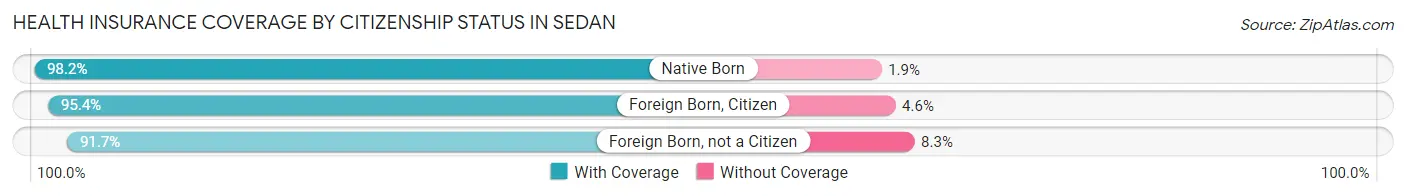 Health Insurance Coverage by Citizenship Status in Sedan