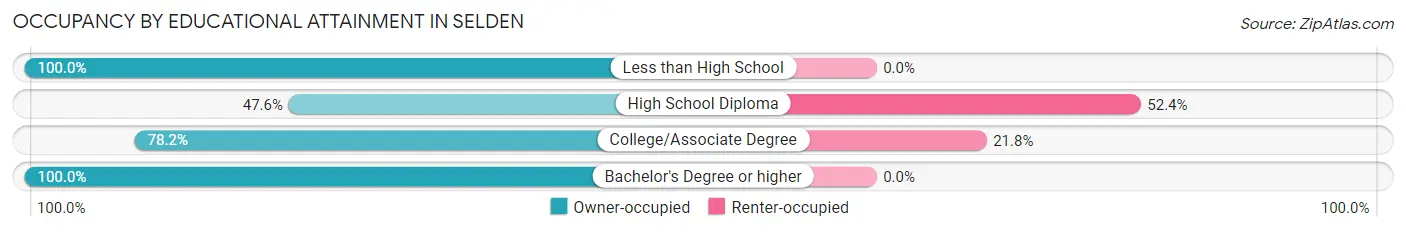 Occupancy by Educational Attainment in Selden