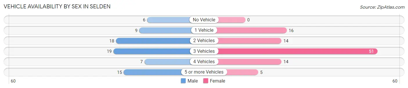 Vehicle Availability by Sex in Selden