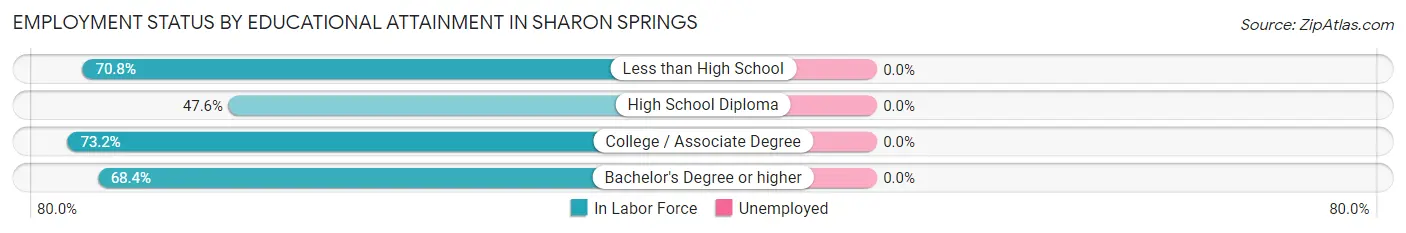 Employment Status by Educational Attainment in Sharon Springs