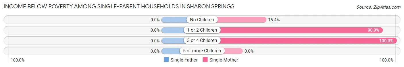 Income Below Poverty Among Single-Parent Households in Sharon Springs