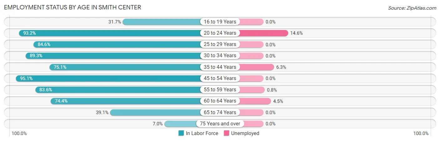 Employment Status by Age in Smith Center