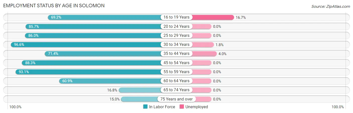 Employment Status by Age in Solomon
