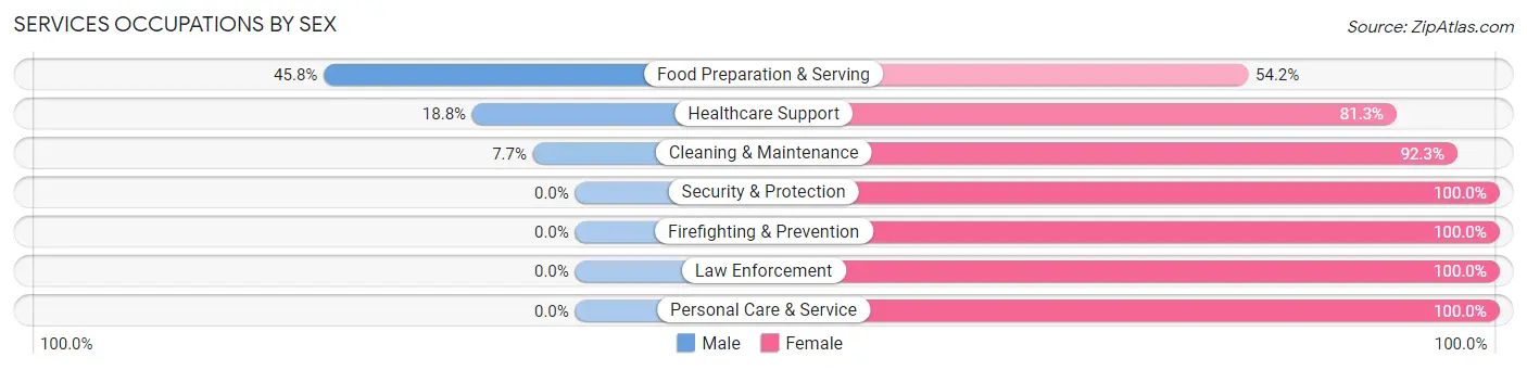 Services Occupations by Sex in Solomon