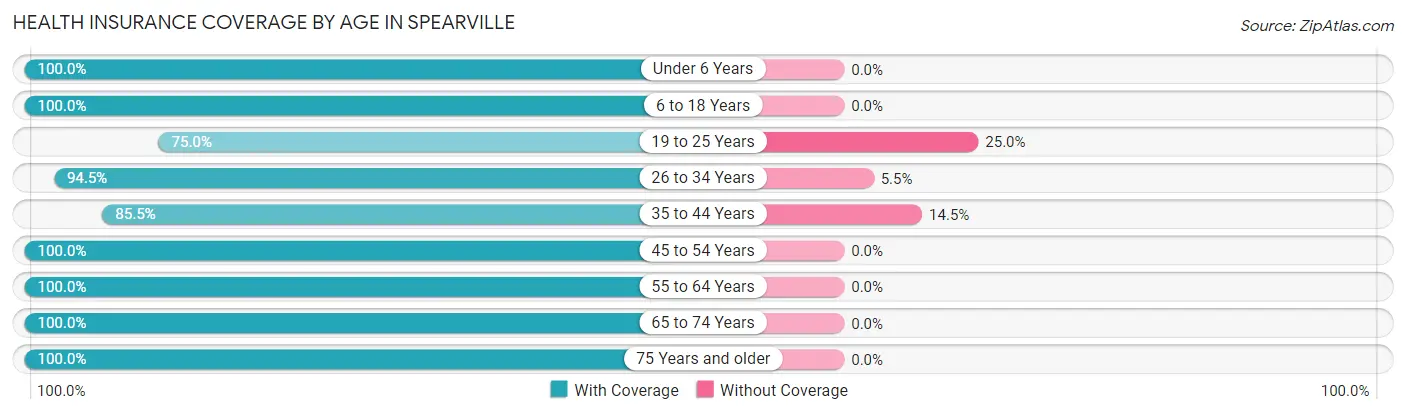 Health Insurance Coverage by Age in Spearville