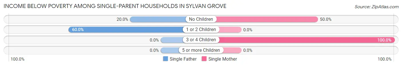 Income Below Poverty Among Single-Parent Households in Sylvan Grove