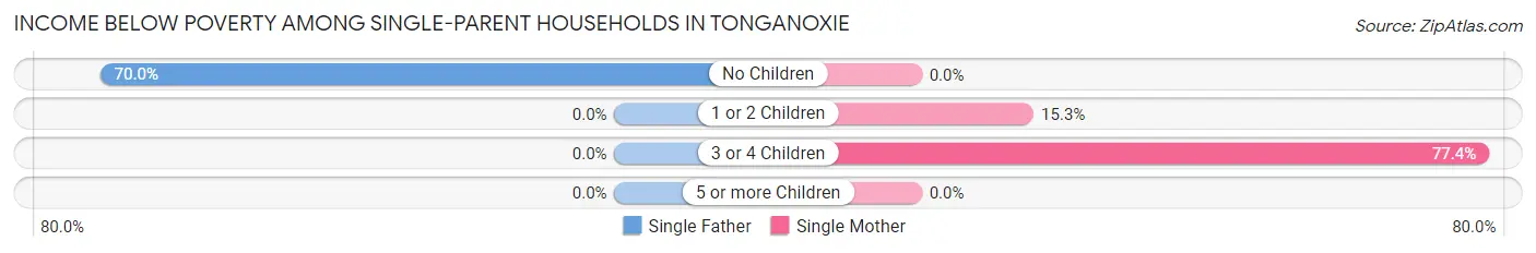 Income Below Poverty Among Single-Parent Households in Tonganoxie