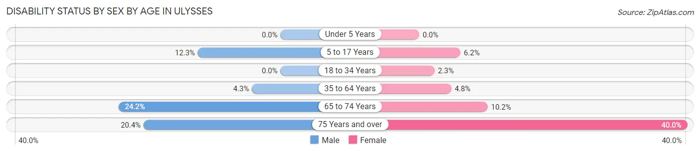 Disability Status by Sex by Age in Ulysses