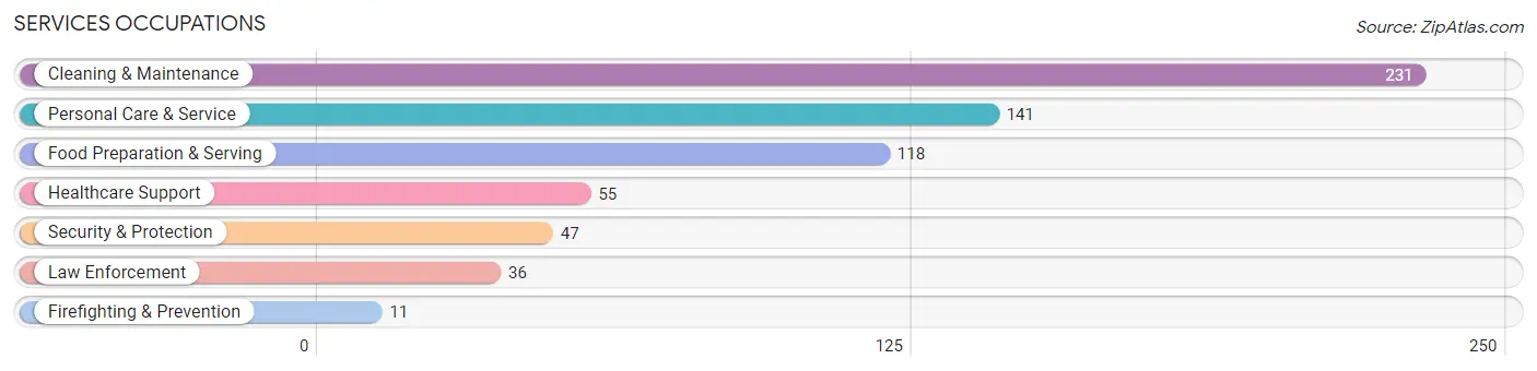 Services Occupations in Valley Center