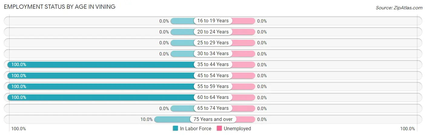 Employment Status by Age in Vining