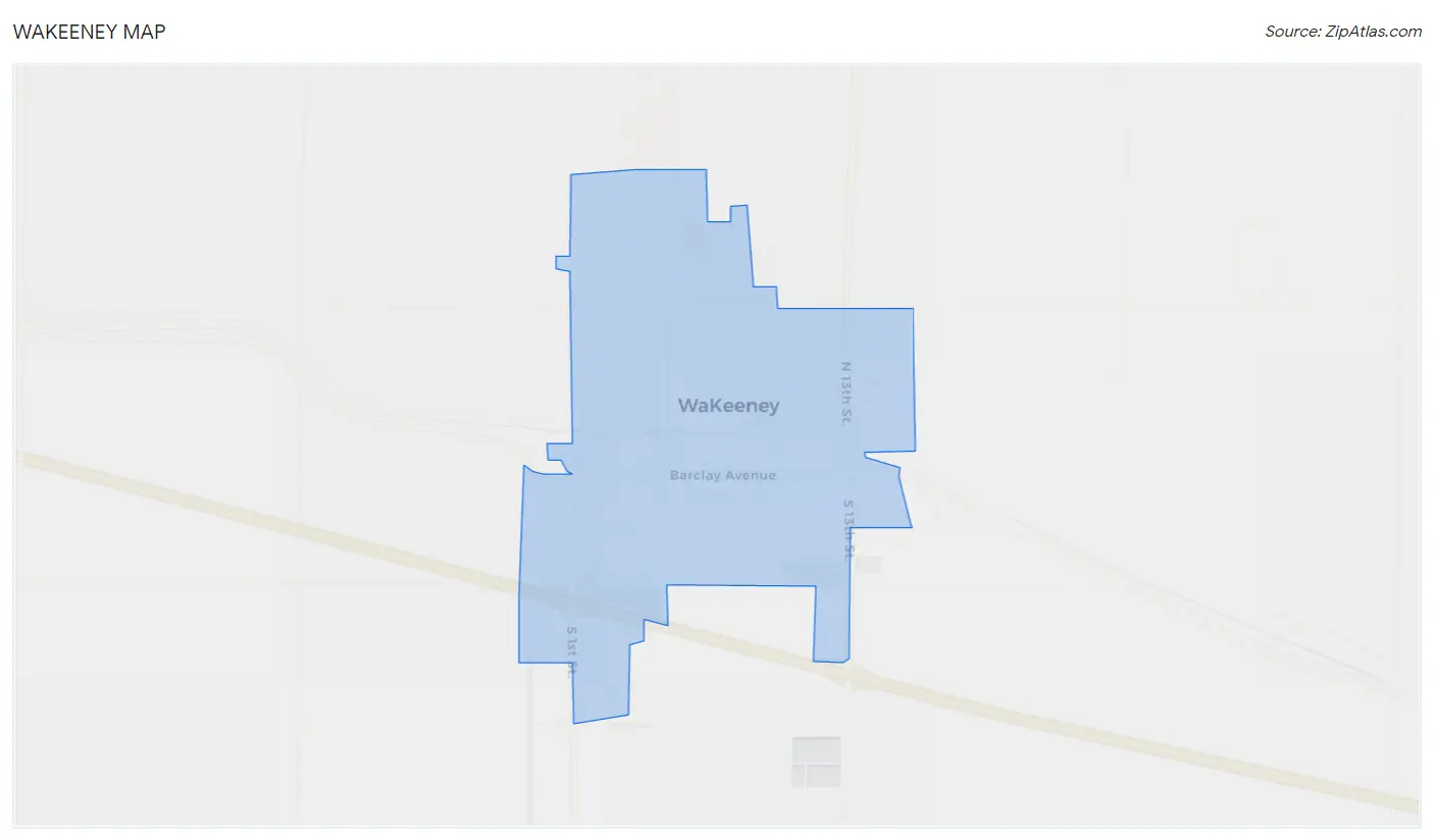 Wakeeney Map