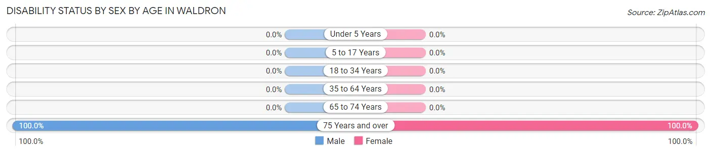 Disability Status by Sex by Age in Waldron
