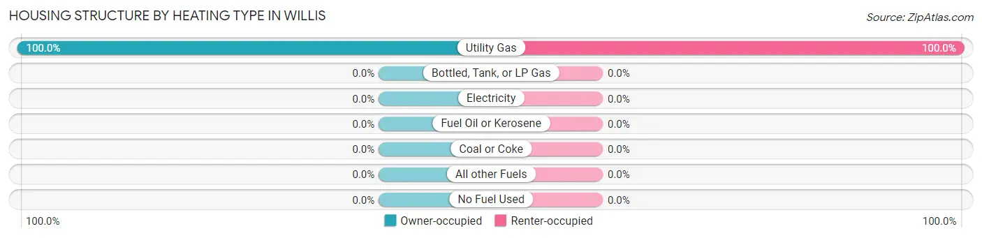 Housing Structure by Heating Type in Willis