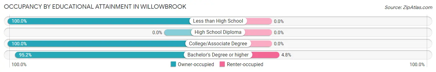 Occupancy by Educational Attainment in Willowbrook