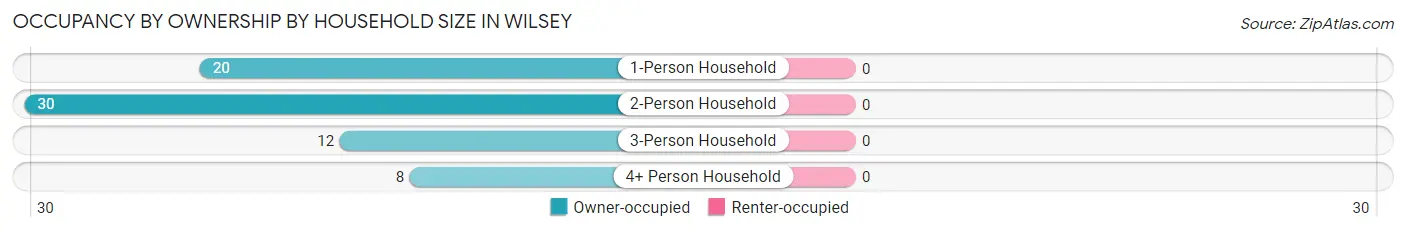Occupancy by Ownership by Household Size in Wilsey