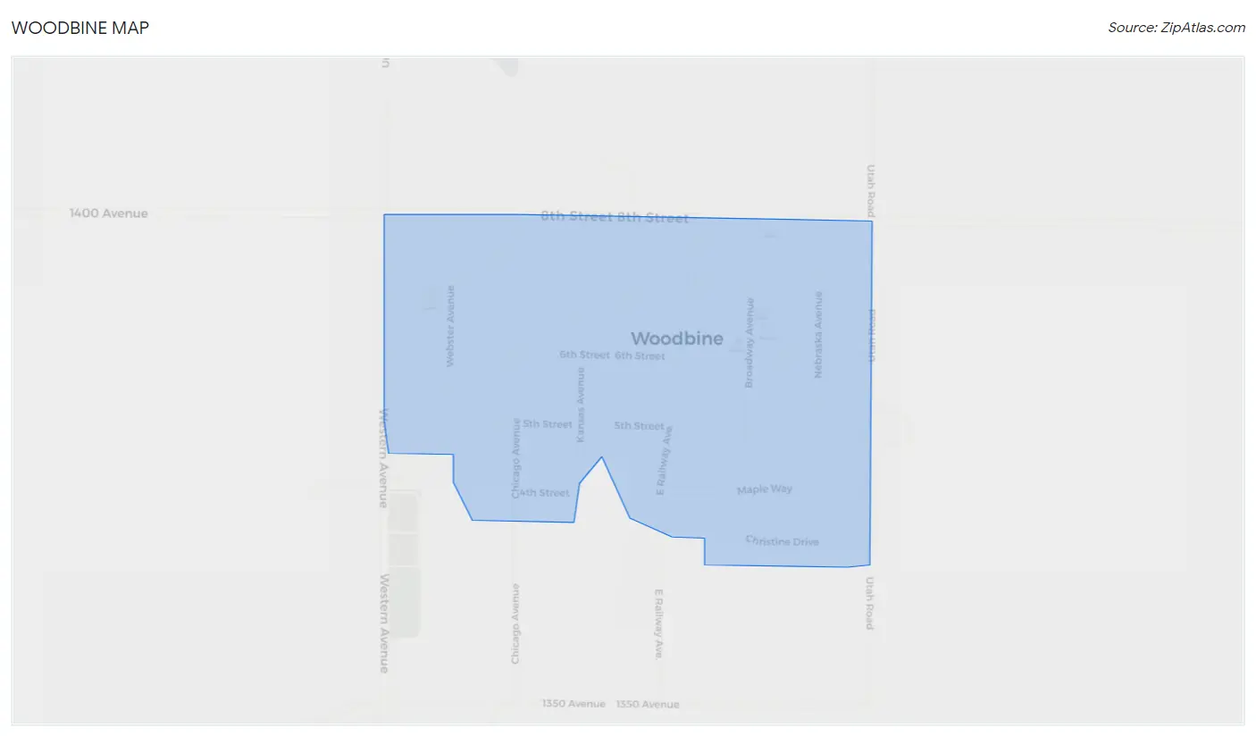 Woodbine Map