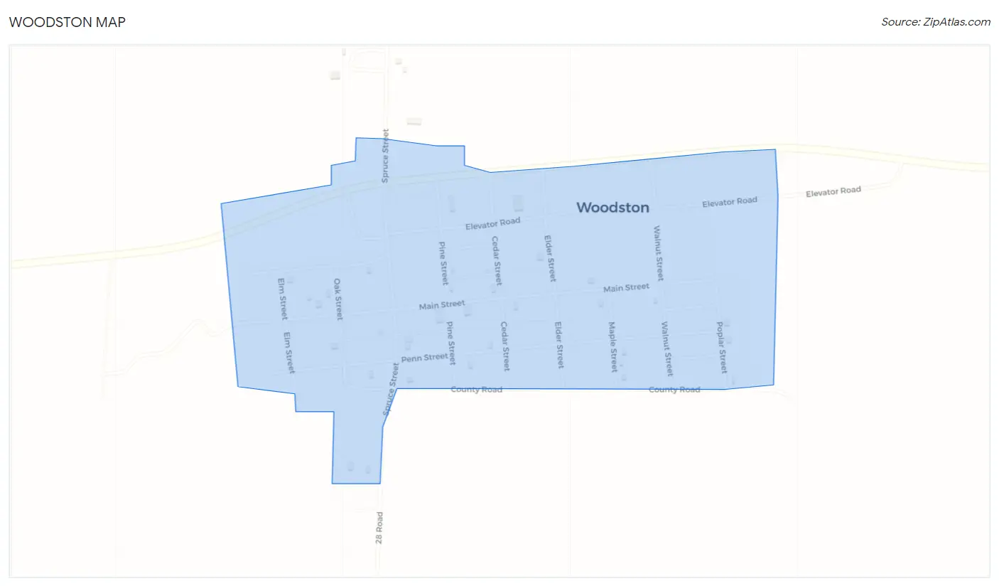 Woodston Map