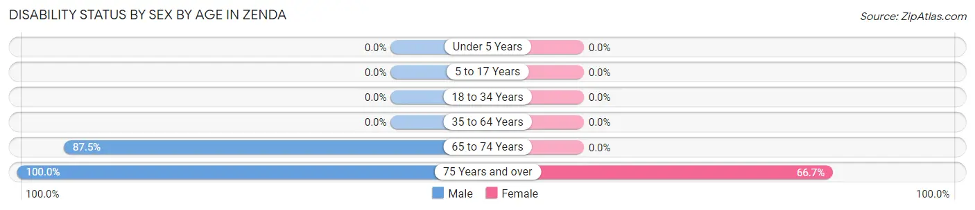 Disability Status by Sex by Age in Zenda