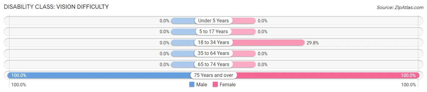 Disability in Ages: <span>Vision Difficulty</span>