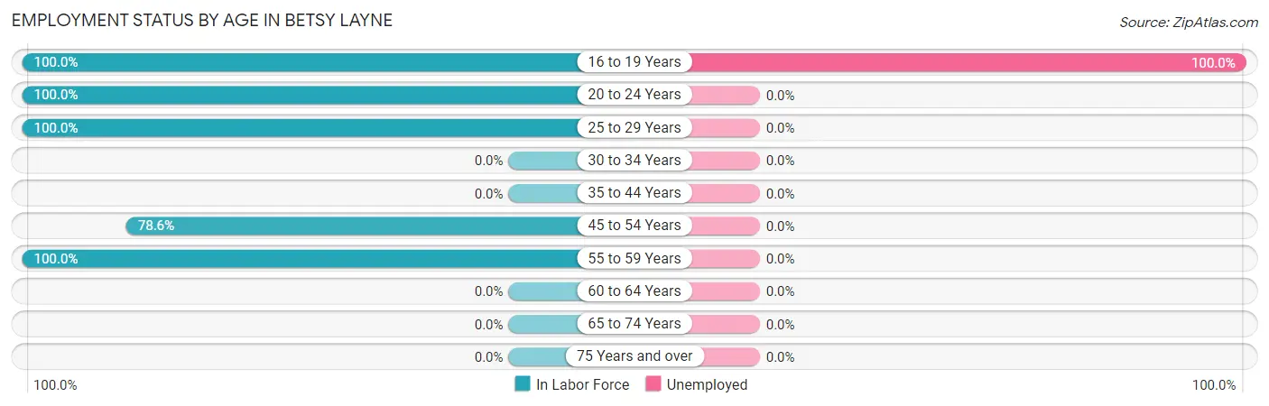 Employment Status by Age in Betsy Layne