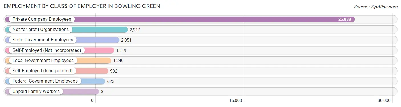 Employment by Class of Employer in Bowling Green