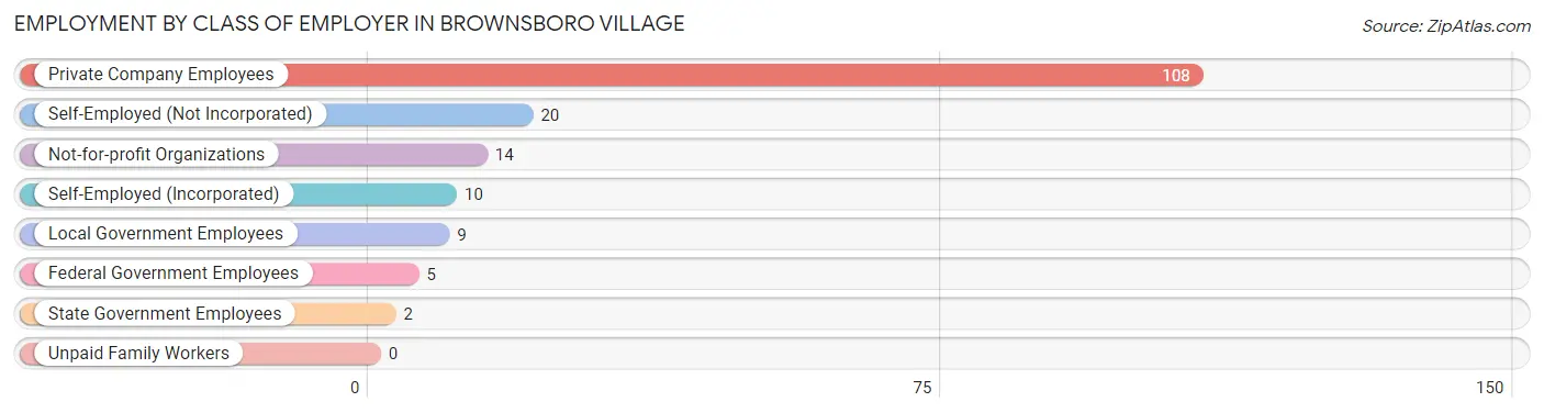 Employment by Class of Employer in Brownsboro Village