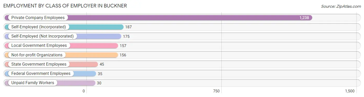 Employment by Class of Employer in Buckner